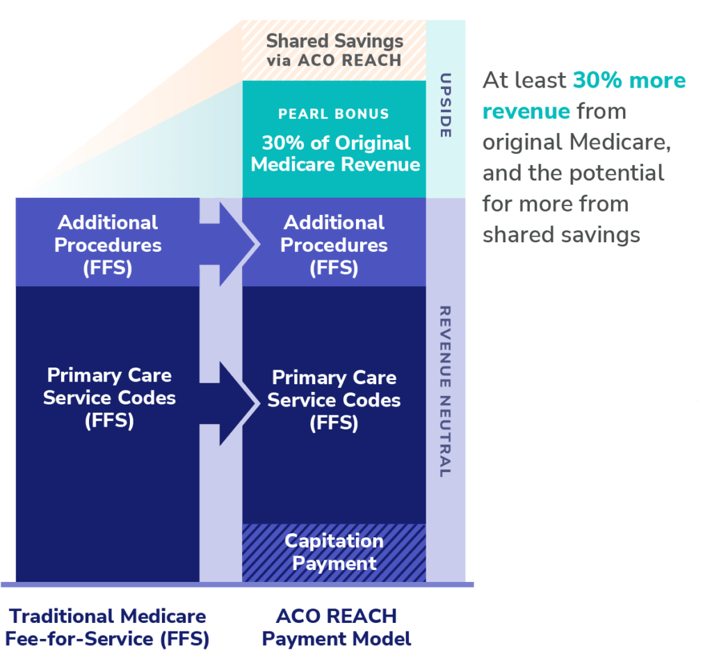 Traditional Medicare Fee-for-Service (FFS) vs. ACO REACH Payment Model