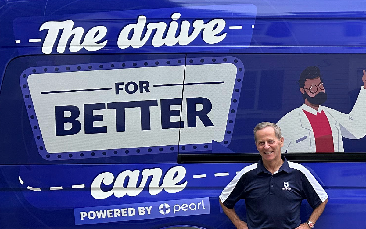 Dr. David Nash with Drive for Better Care Van